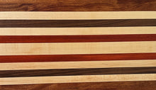 Load image into Gallery viewer, Wood Crafted Mixed Woods Stripes Cutting Board CUSTOM ORDER ITEM #4
