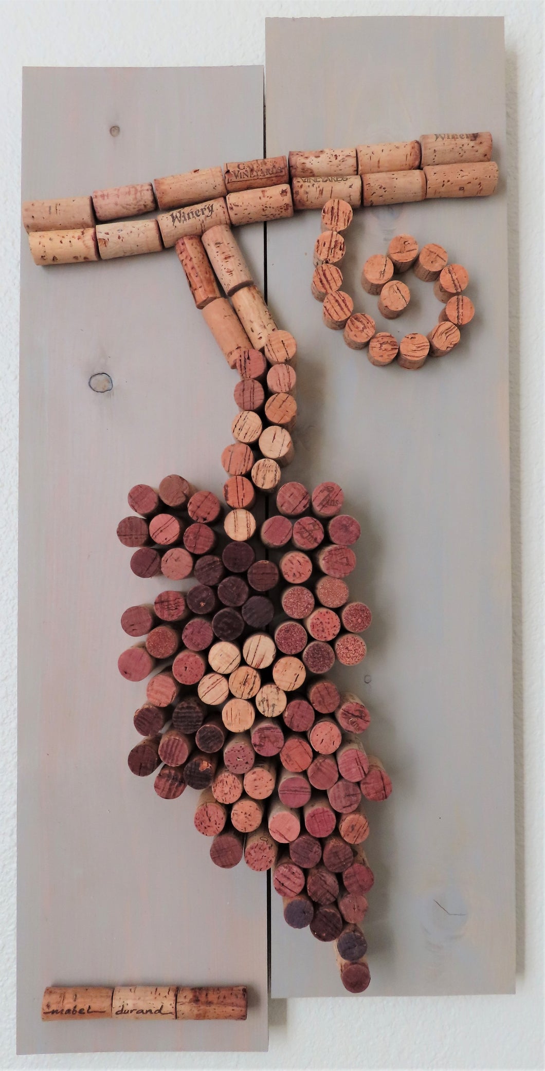 Wall Art Wine Corks Grapevine Cluster #2
