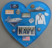 Load image into Gallery viewer, Heart Resin USA Navy #54
