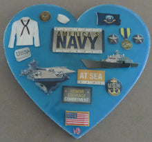 Load image into Gallery viewer, Heart Resin USA Navy #54

