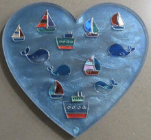 Load image into Gallery viewer, Heart Resin Sailing Boats Whales #66
